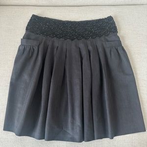 Alice & Olivia Skirt with Gray with Black Beading